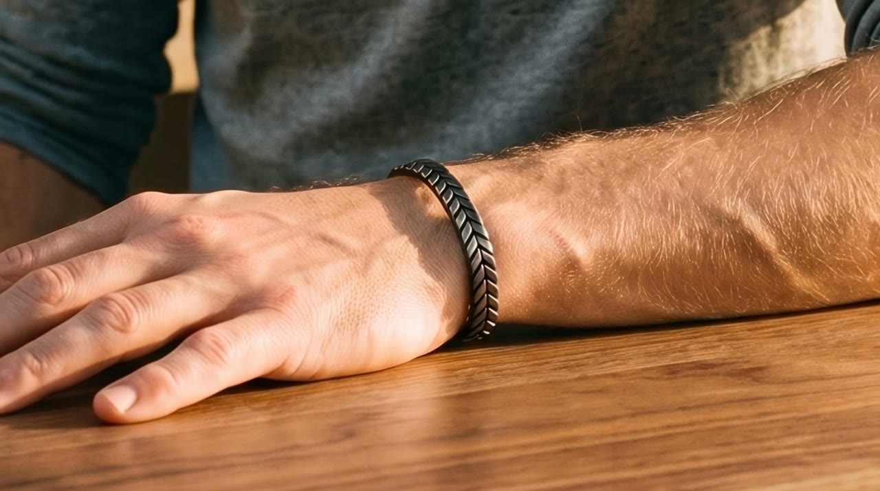 Amun Braid Cuff worn in the scene