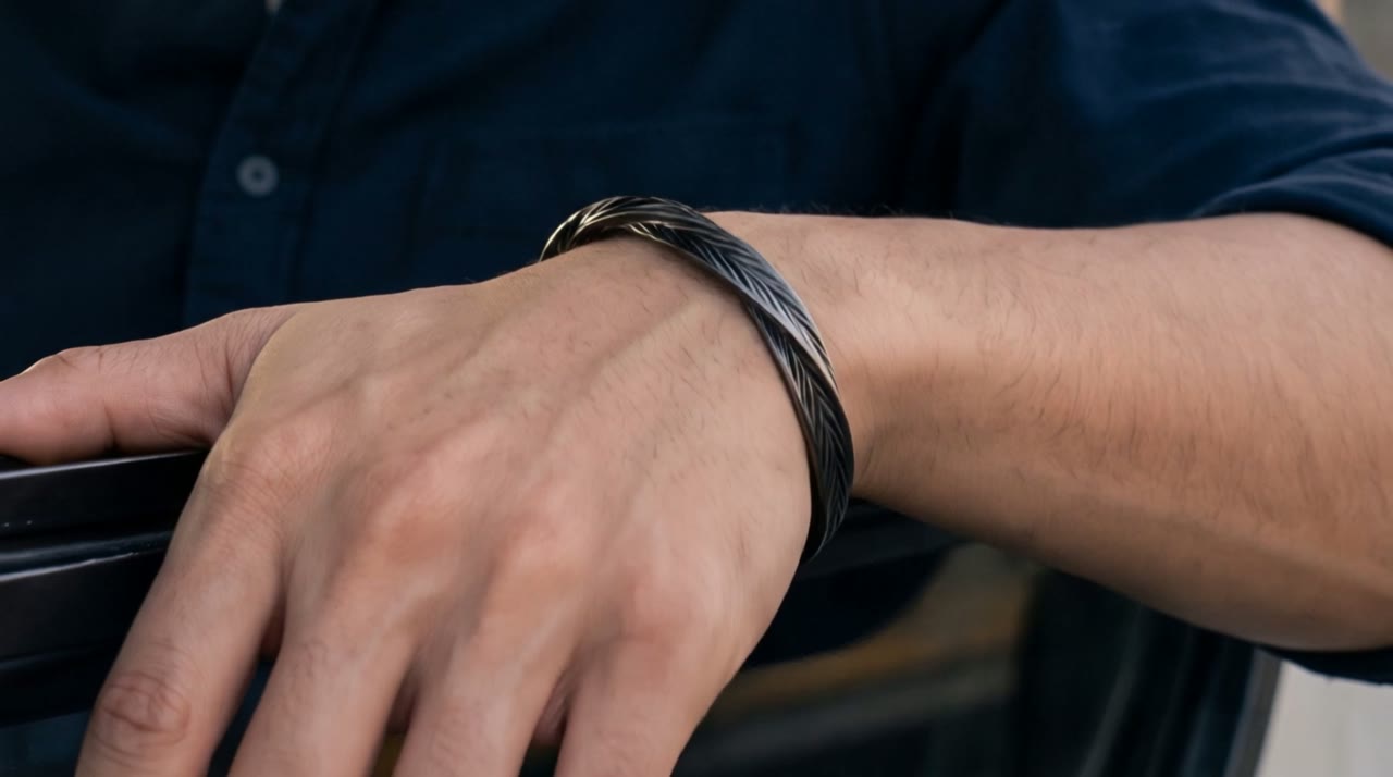 Amun Chevron Cuff worn in the scene