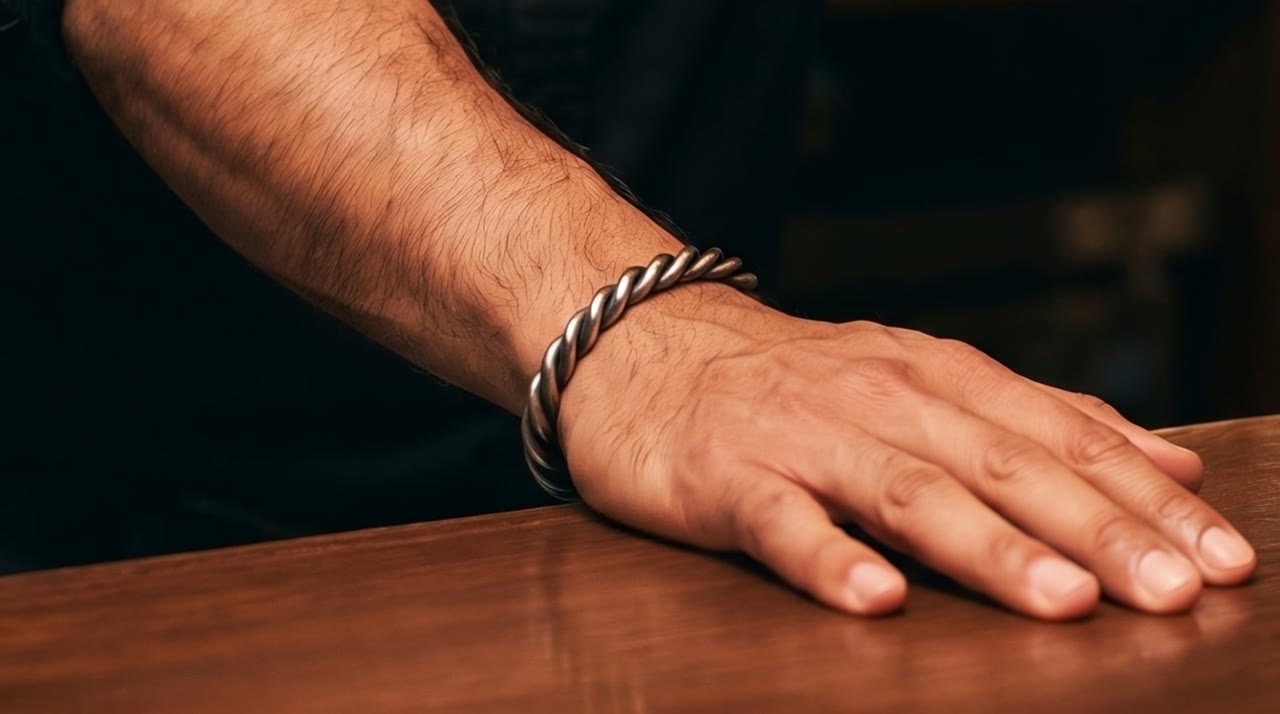 Cairo Rope Cuff worn in the scene