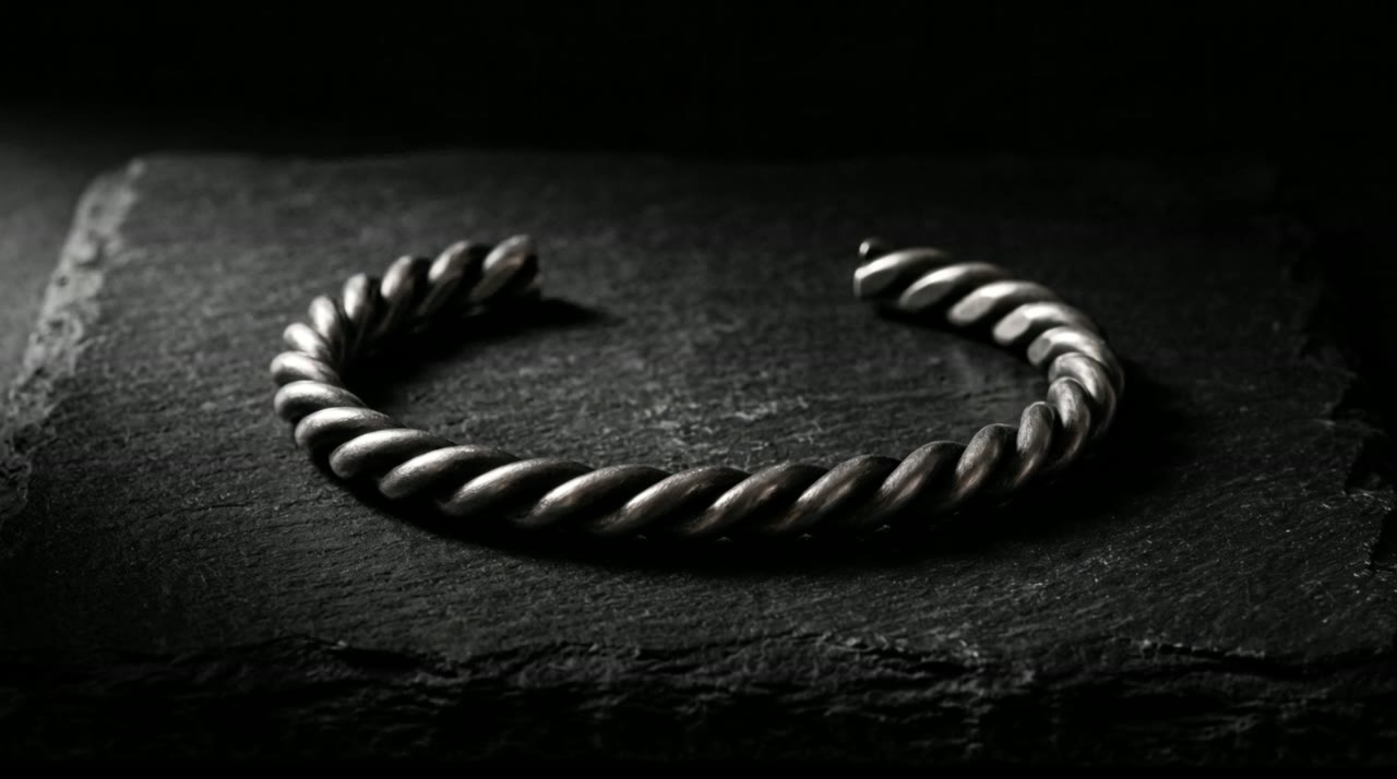 Cairo Rope Cuff on slate