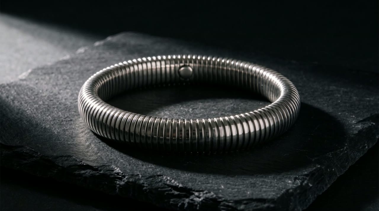 Coil Bangle on slate