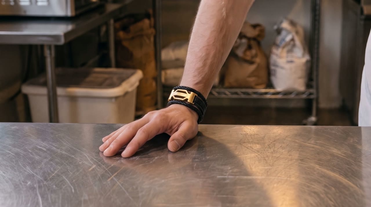 Deco Leather Cord worn in the scene