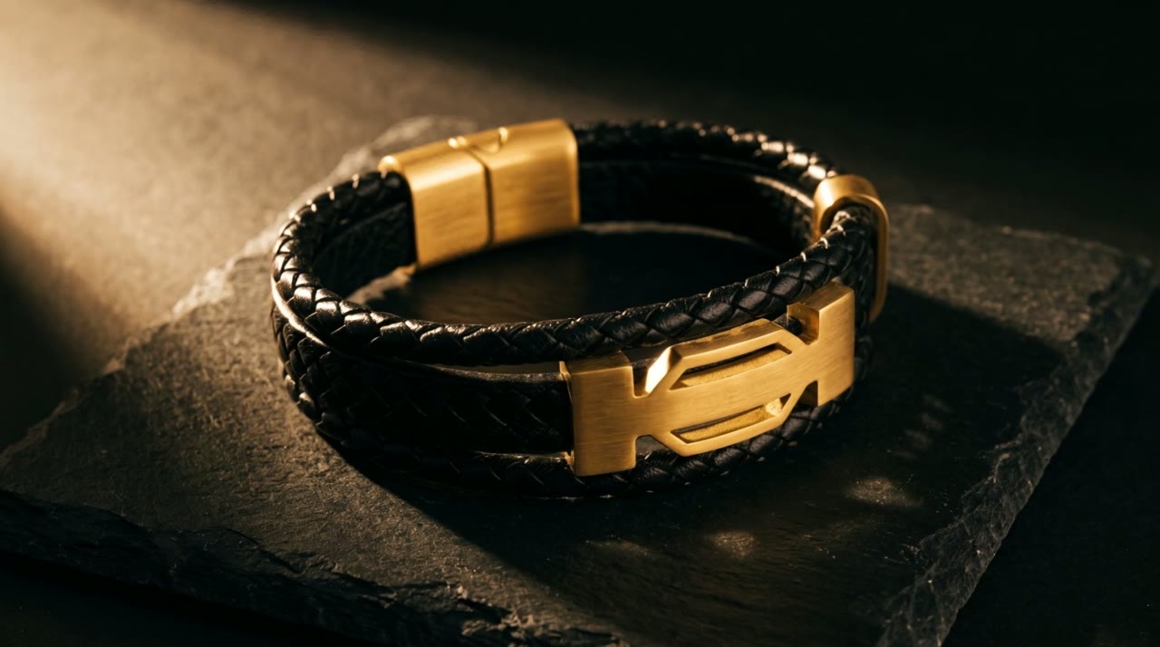 Deco Leather Cord on slate