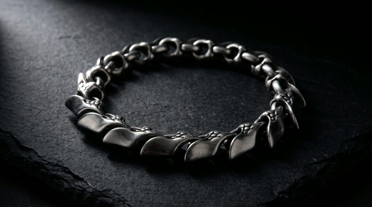 Flame Link Chain on slate