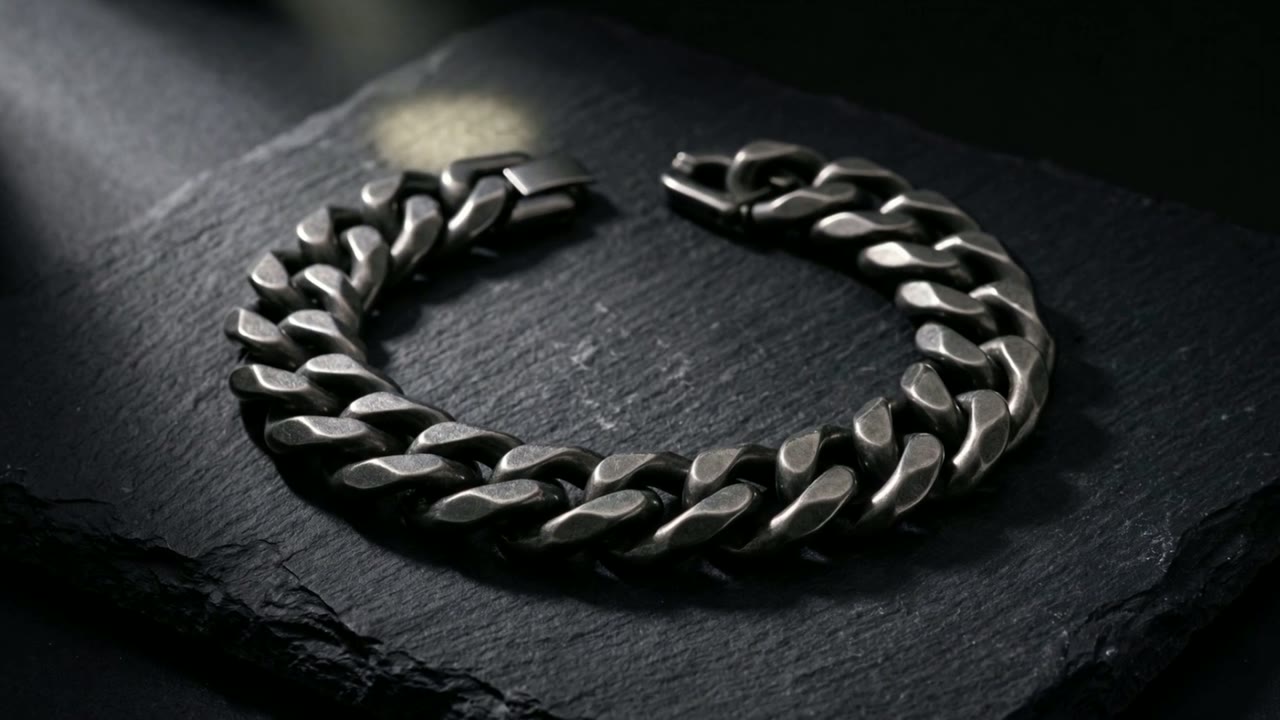 Gunmetal Curb Chain film