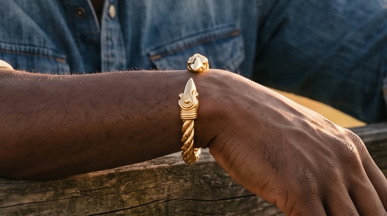 Horus Falcon Cuff worn in the scene