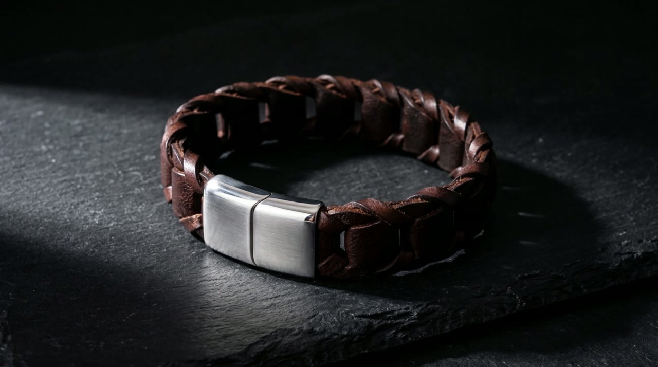 Interlaced Plait Cord on slate