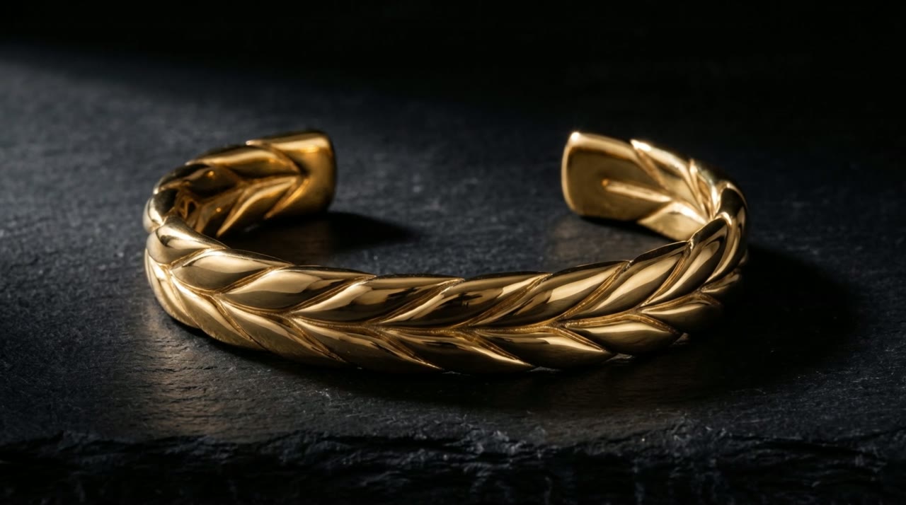 Karnak Braid Cuff on slate