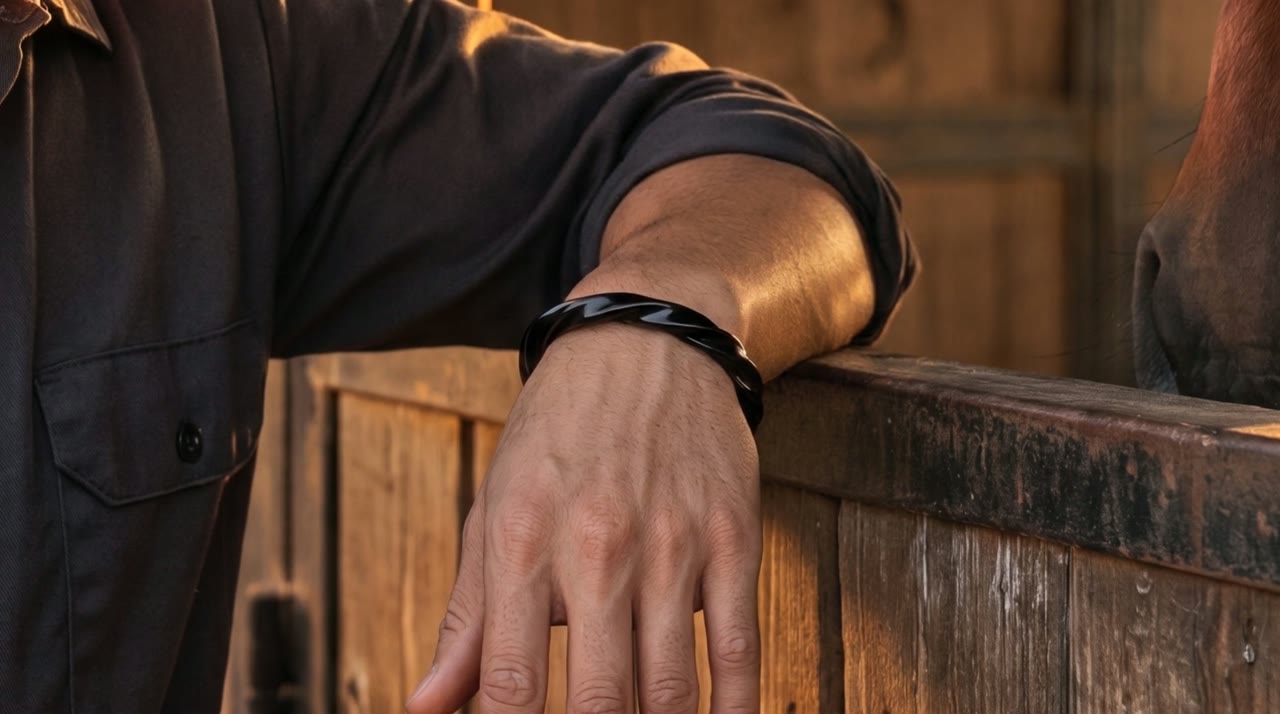 Karnak Noir Cuff worn in the scene