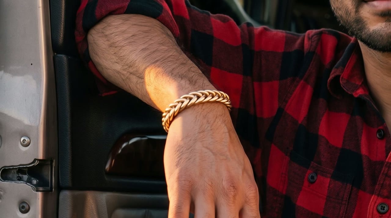 Karnak Plait Cuff worn in the scene