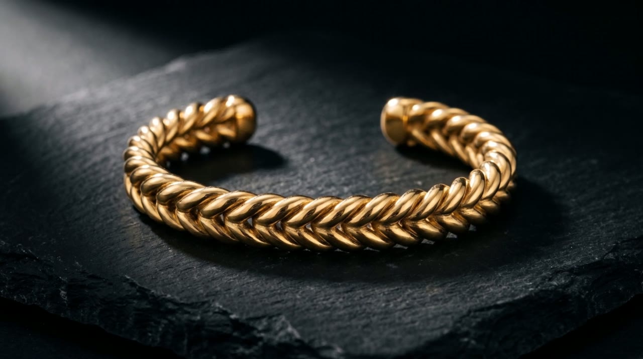 Karnak Plait Cuff on slate