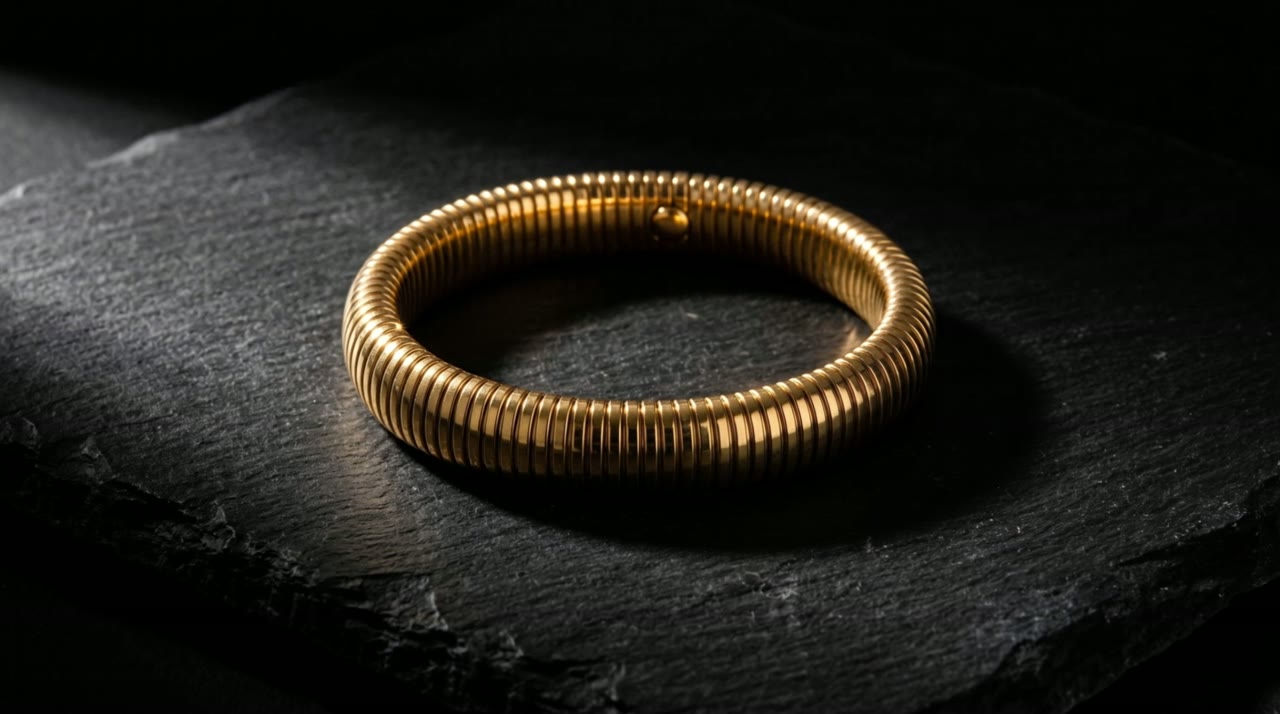 Luxor Coil Bangle on slate