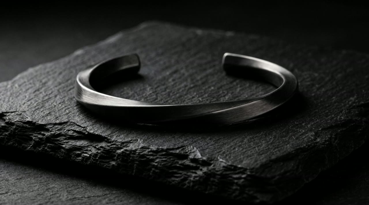 Meridian Twist Cuff on slate