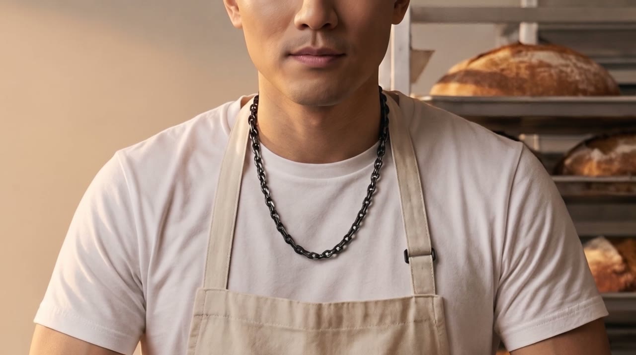Nile Bean Chain worn in the scene