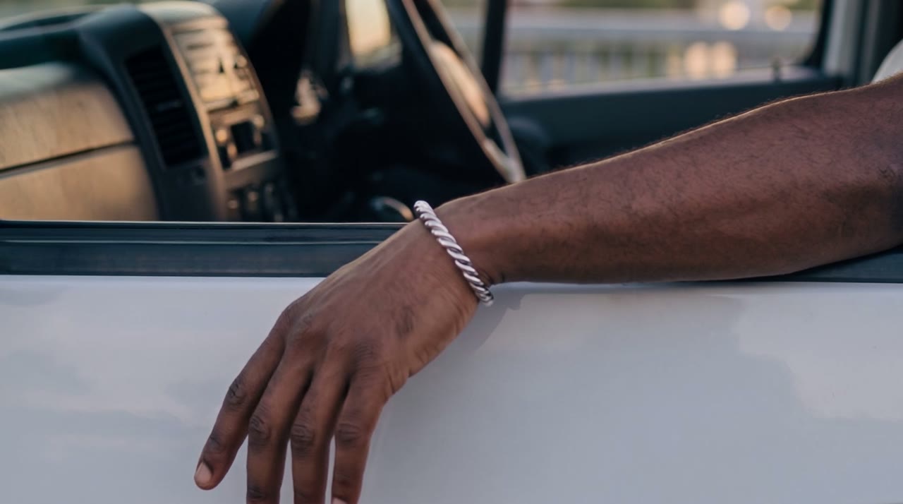 Nile Rope Cuff worn in the scene