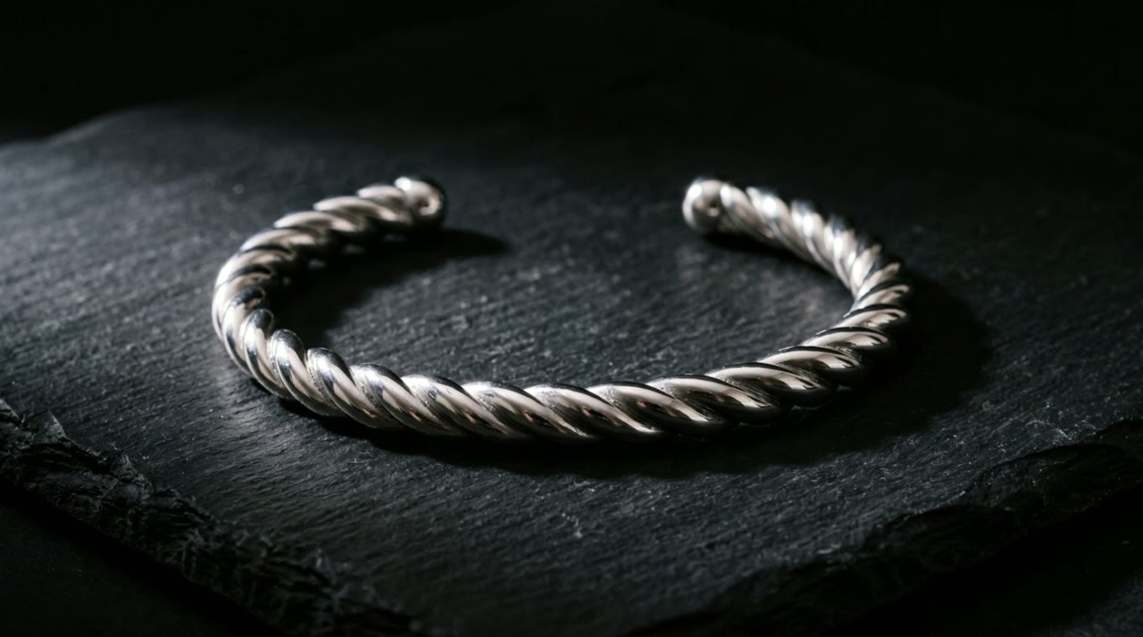 Nile Rope Cuff on slate