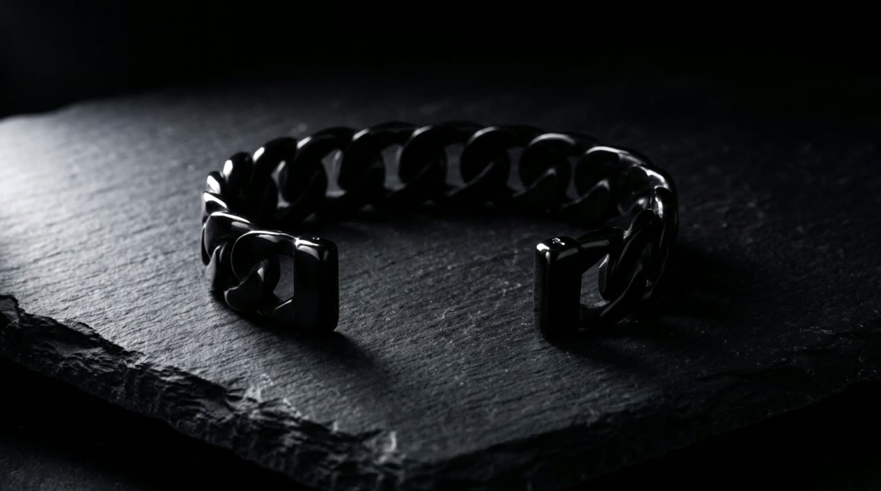 Obelisk Curb Cuff on slate