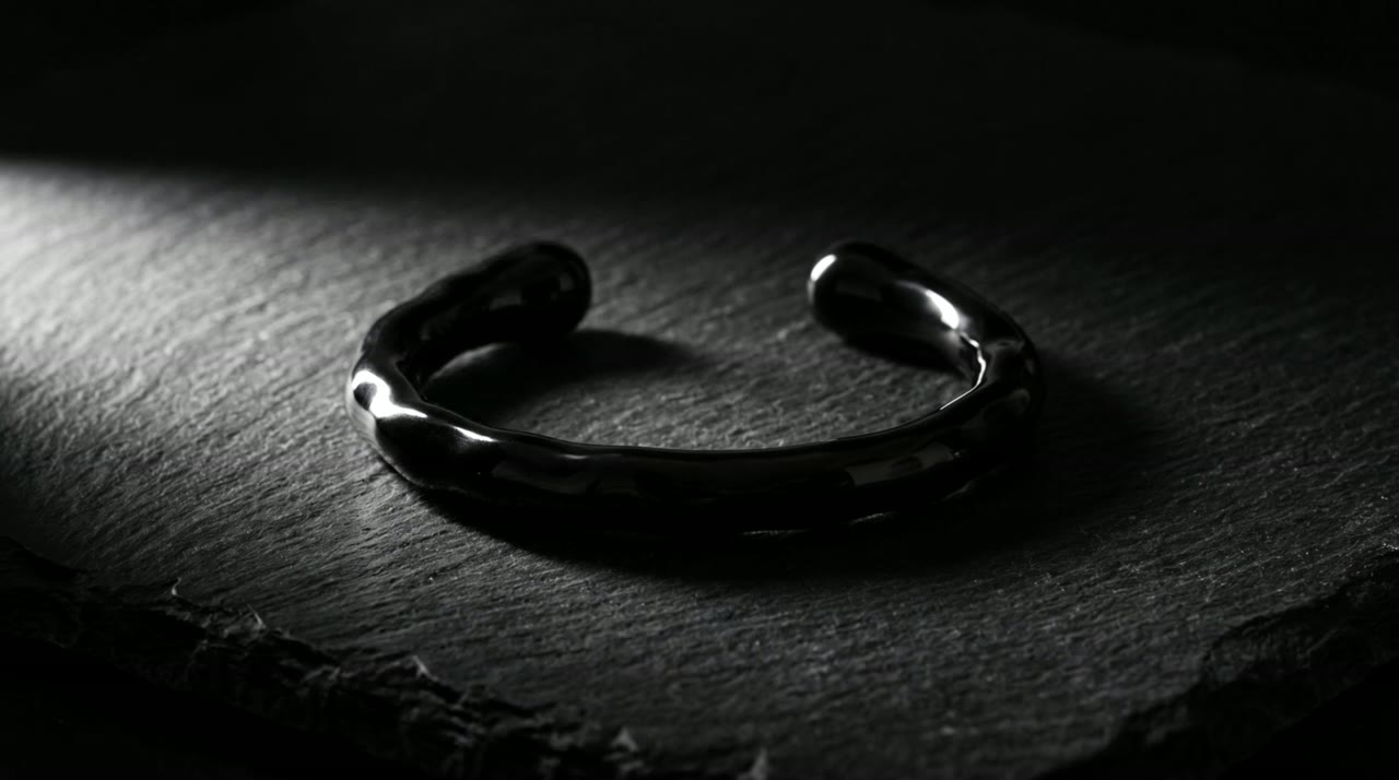 Onyx Molten Cuff on slate