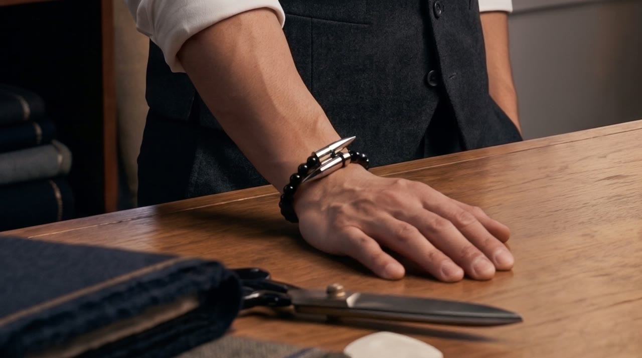 Onyx Spike Bracelet worn in the scene