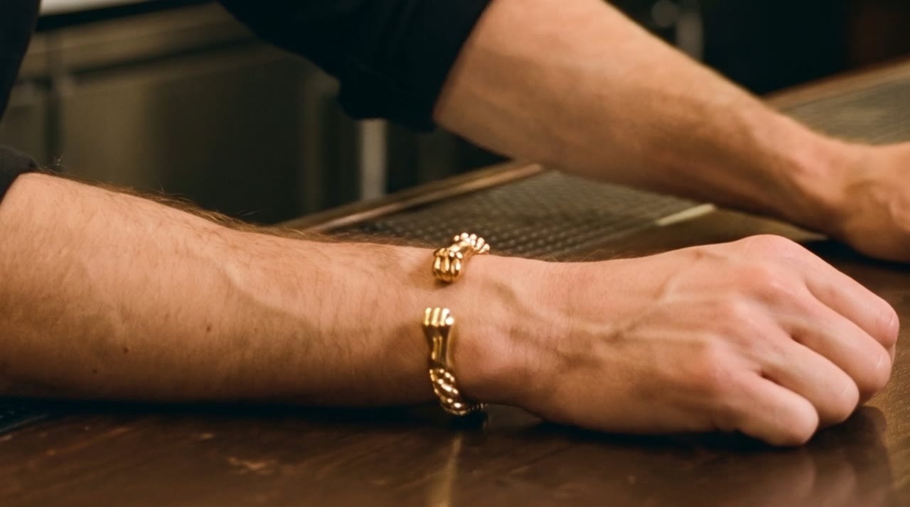 Pharaoh Fist Cuff worn in the scene