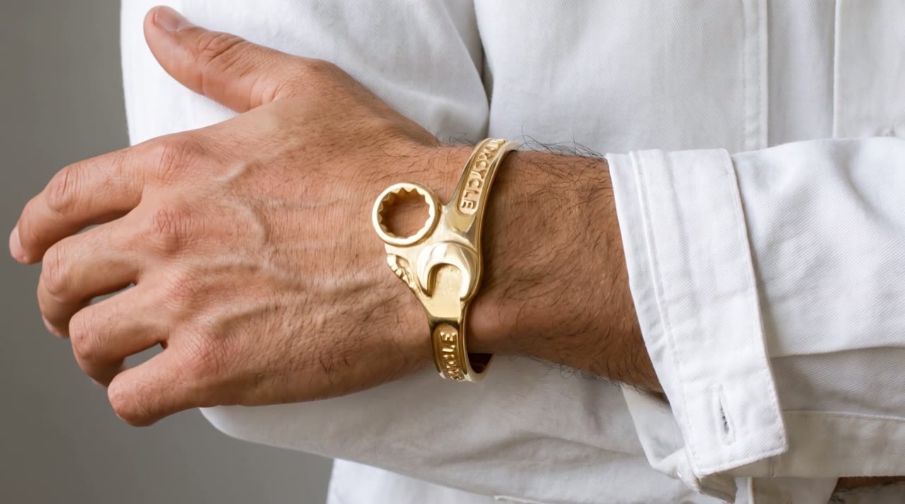 Regent Wrench Cuff worn in the scene