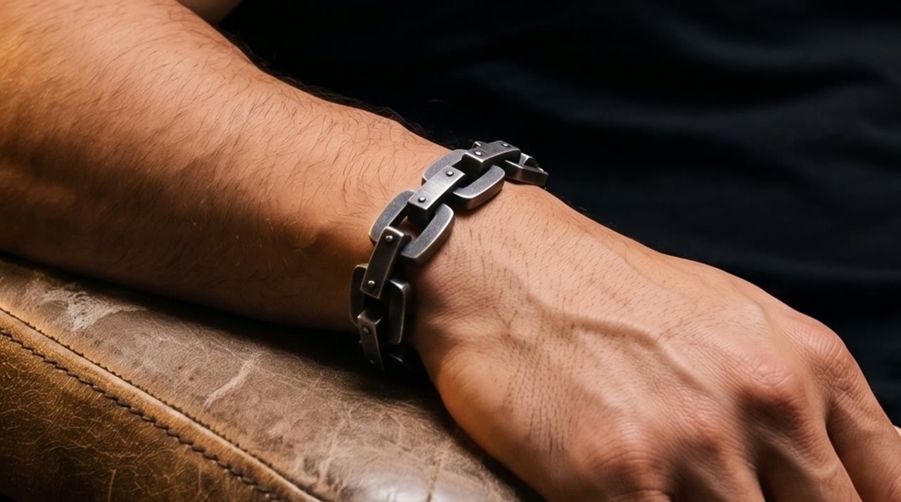 Rivet Block Chain worn in the scene
