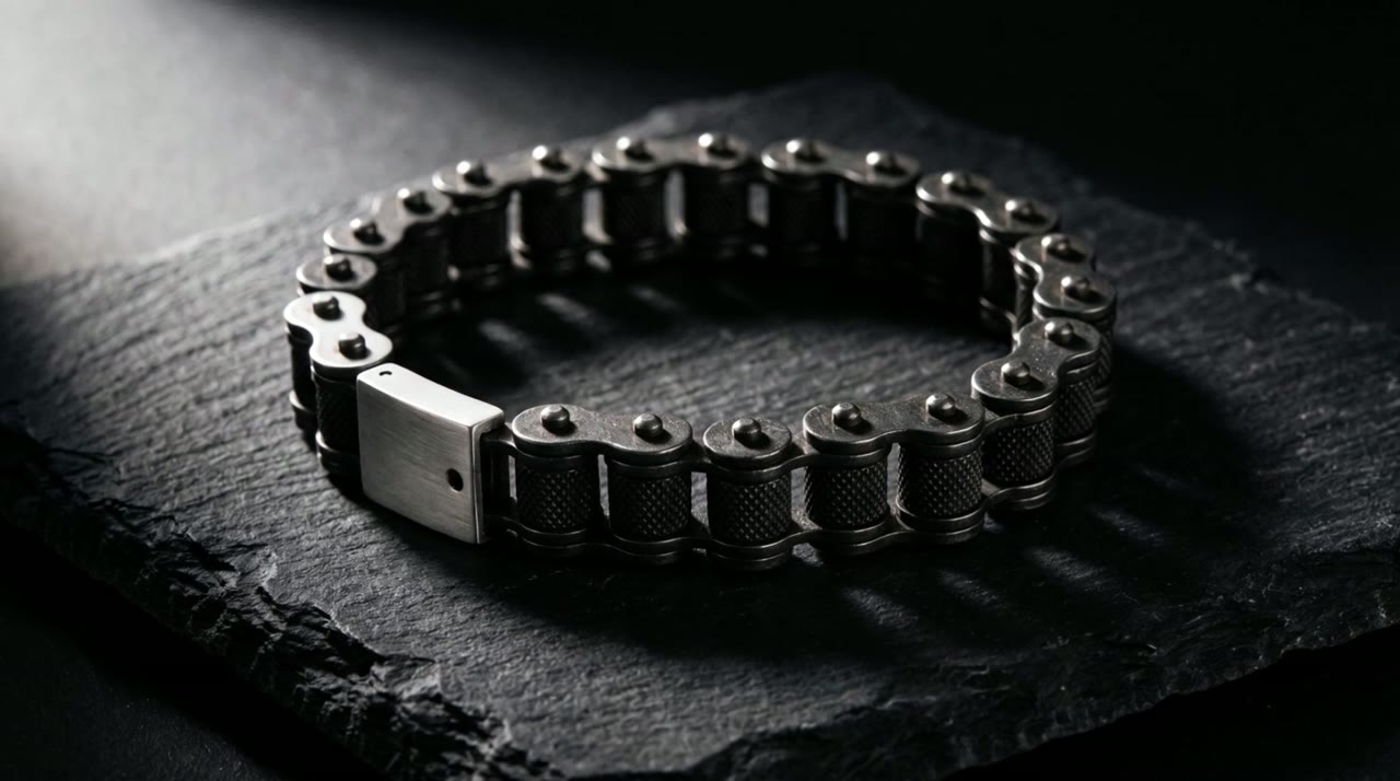 Roller Chain on slate