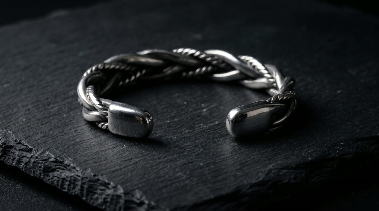 Sovereign Braid Cuff on slate