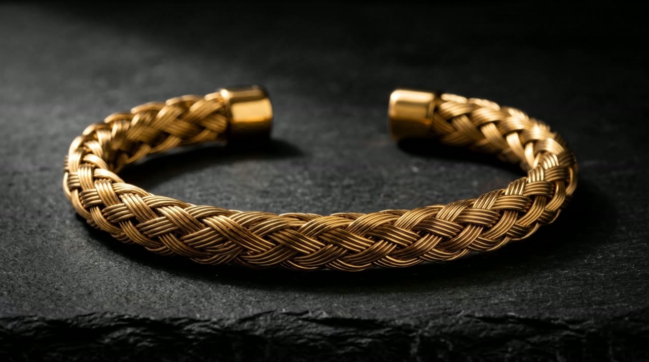 Sovereign Plait Cuff on slate