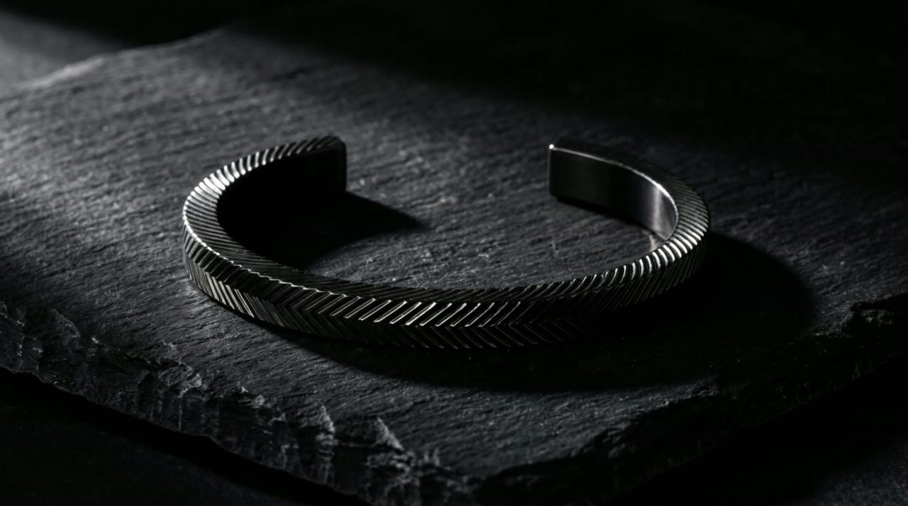 Sphinx Chevron Cuff on slate