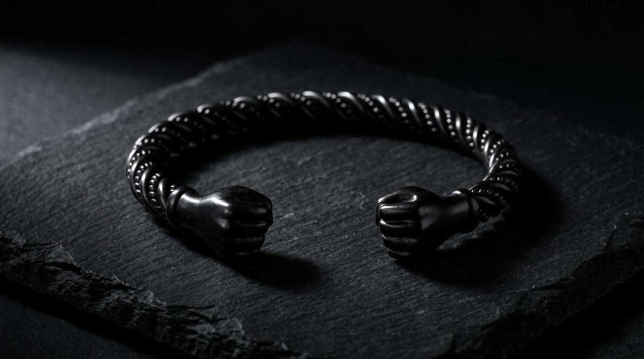 Sphinx Fist Cuff on slate
