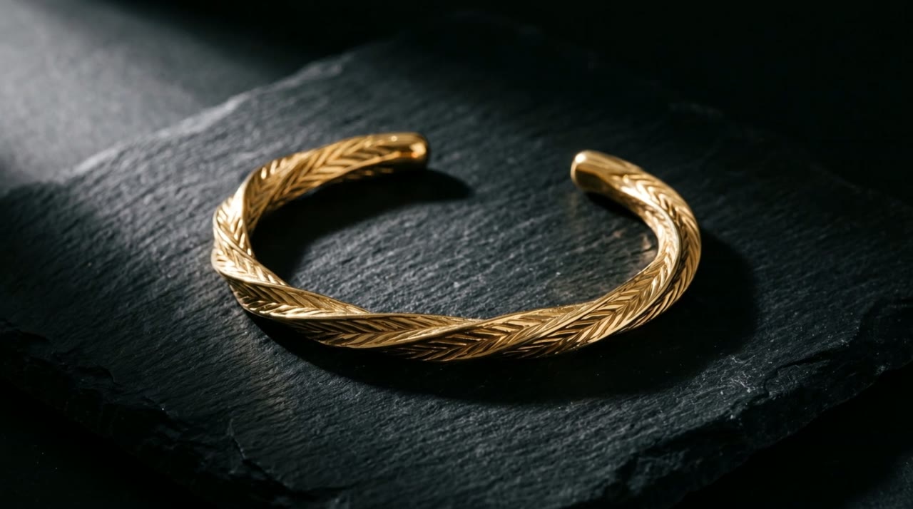 Thebes Chevron Cuff on slate