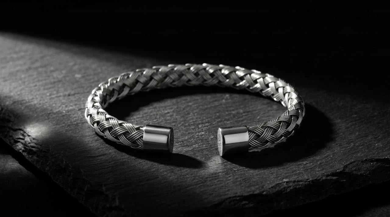 Thebes Plait Cuff on slate