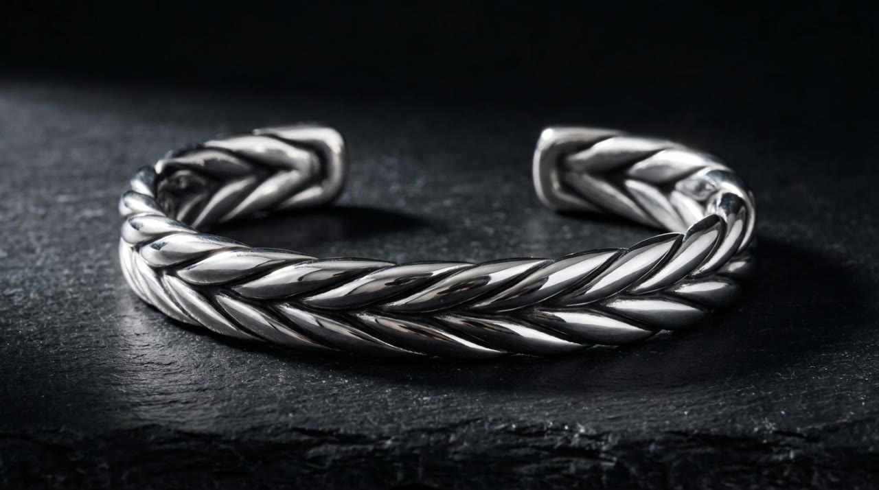 Thebes Weave Cuff on slate