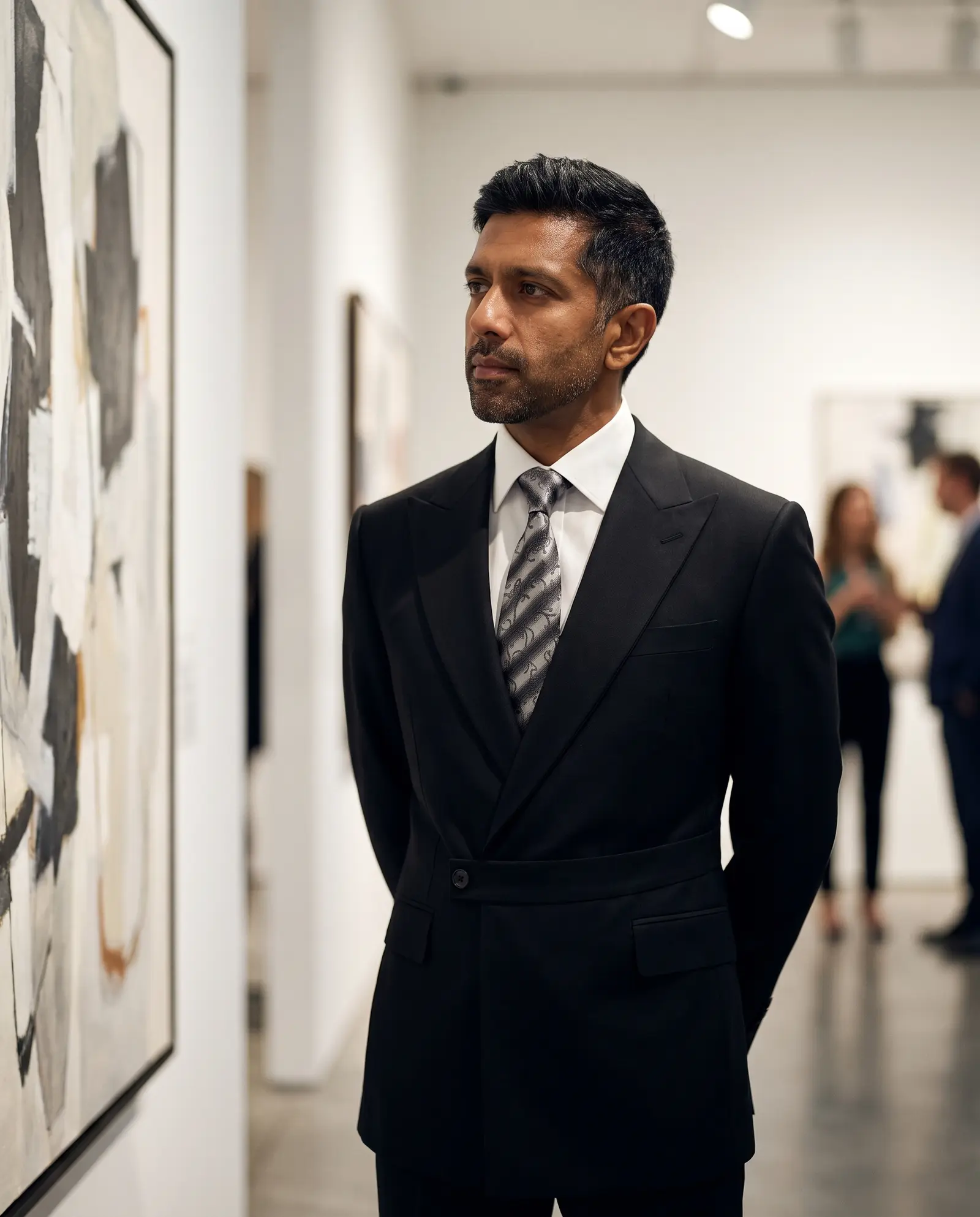Black Belmont suit occasion photograph