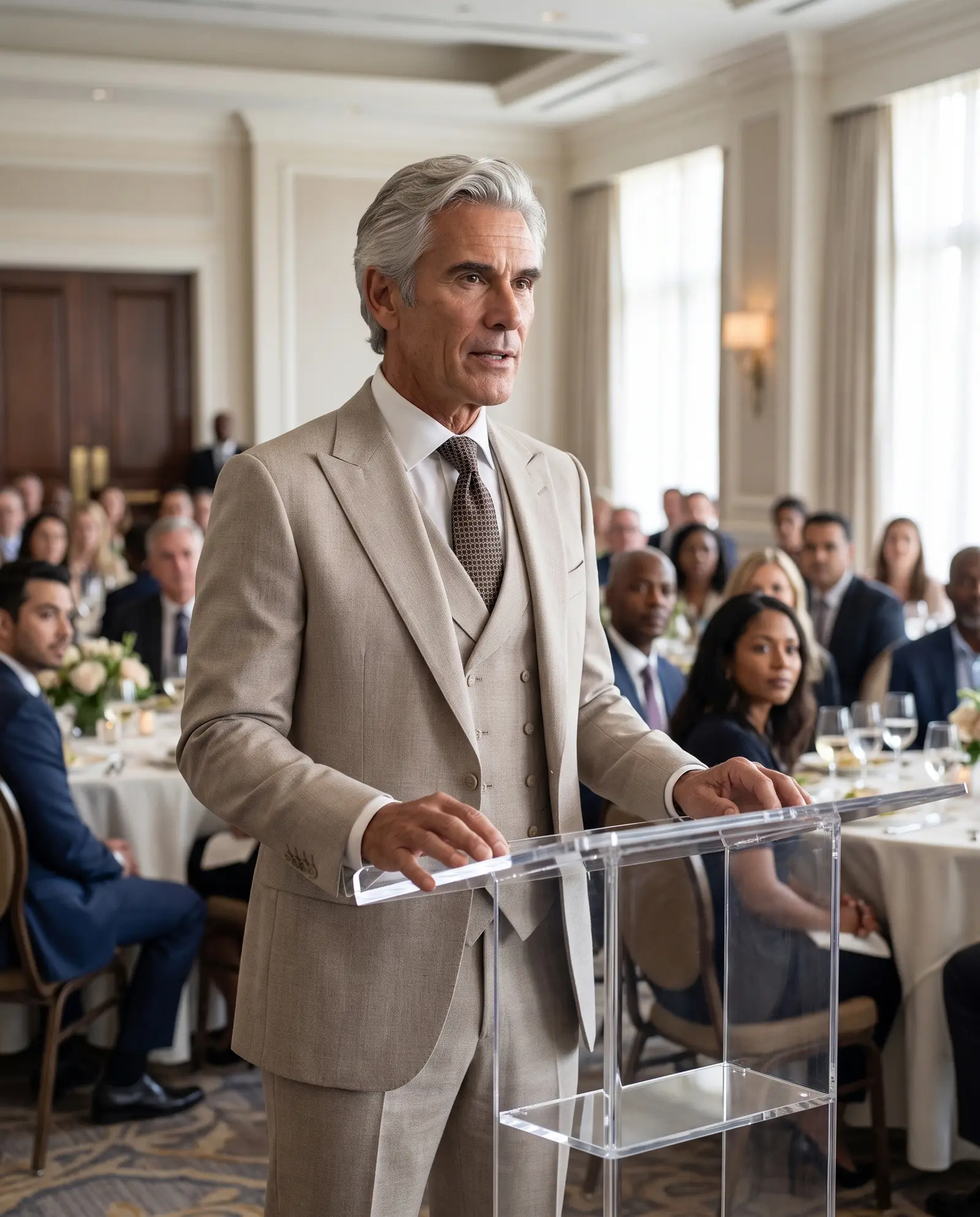 Oatmeal Bethel three piece suit