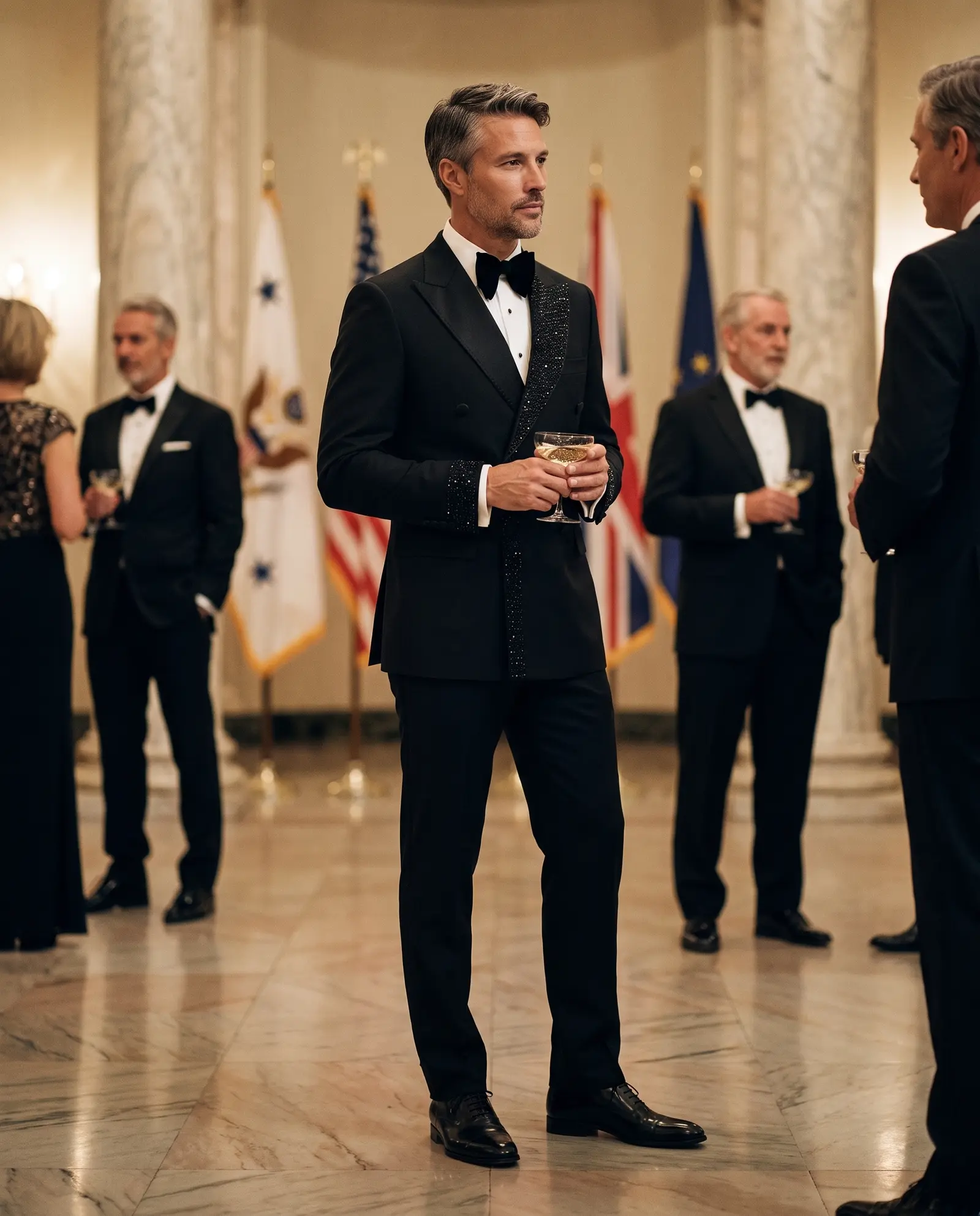 Black Edge double breasted tuxedo