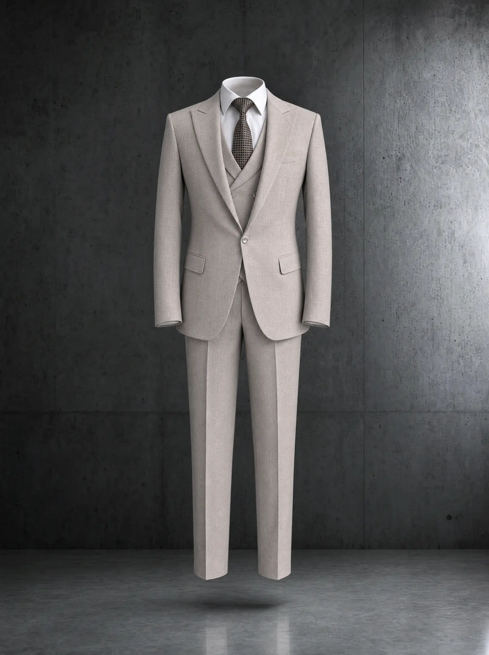 Oatmeal Bethel three piece suit