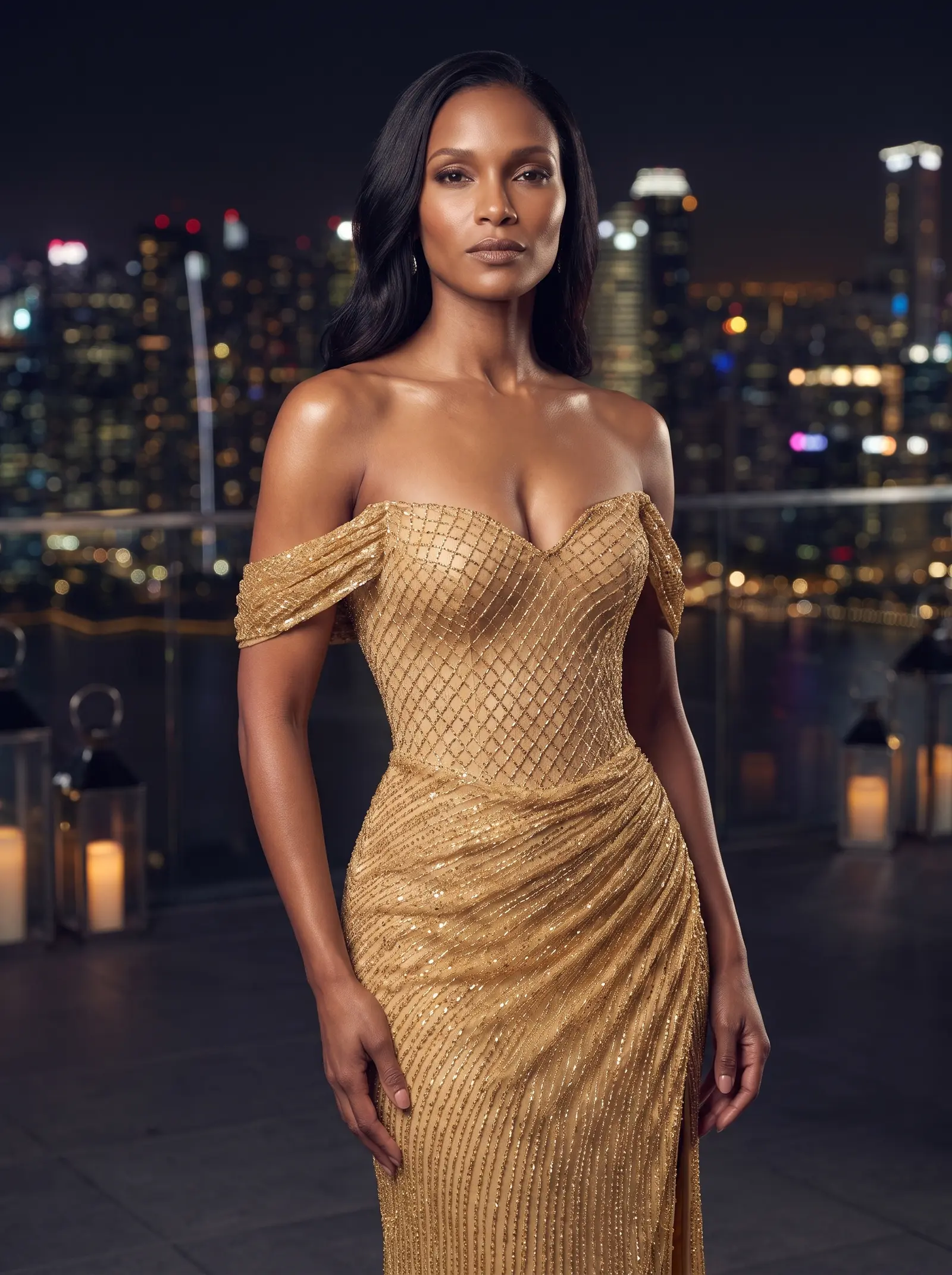 Gold Solstice gown occasion photograph
