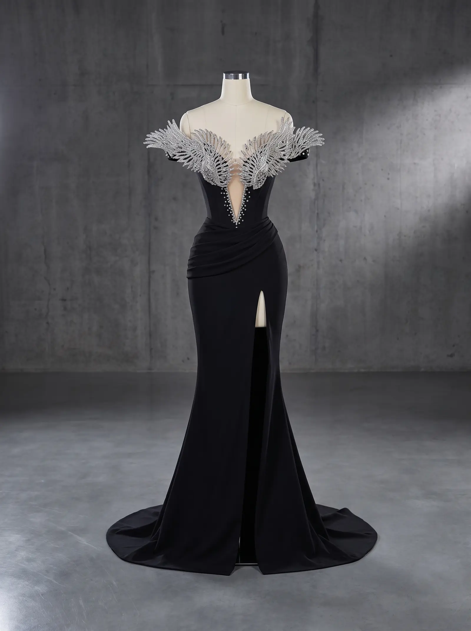 Black Seraph gown, mannequin