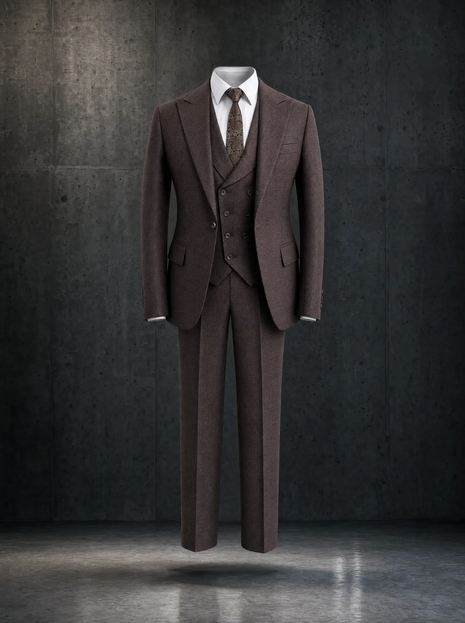 Dark chocolate Whitehall three piece suit
