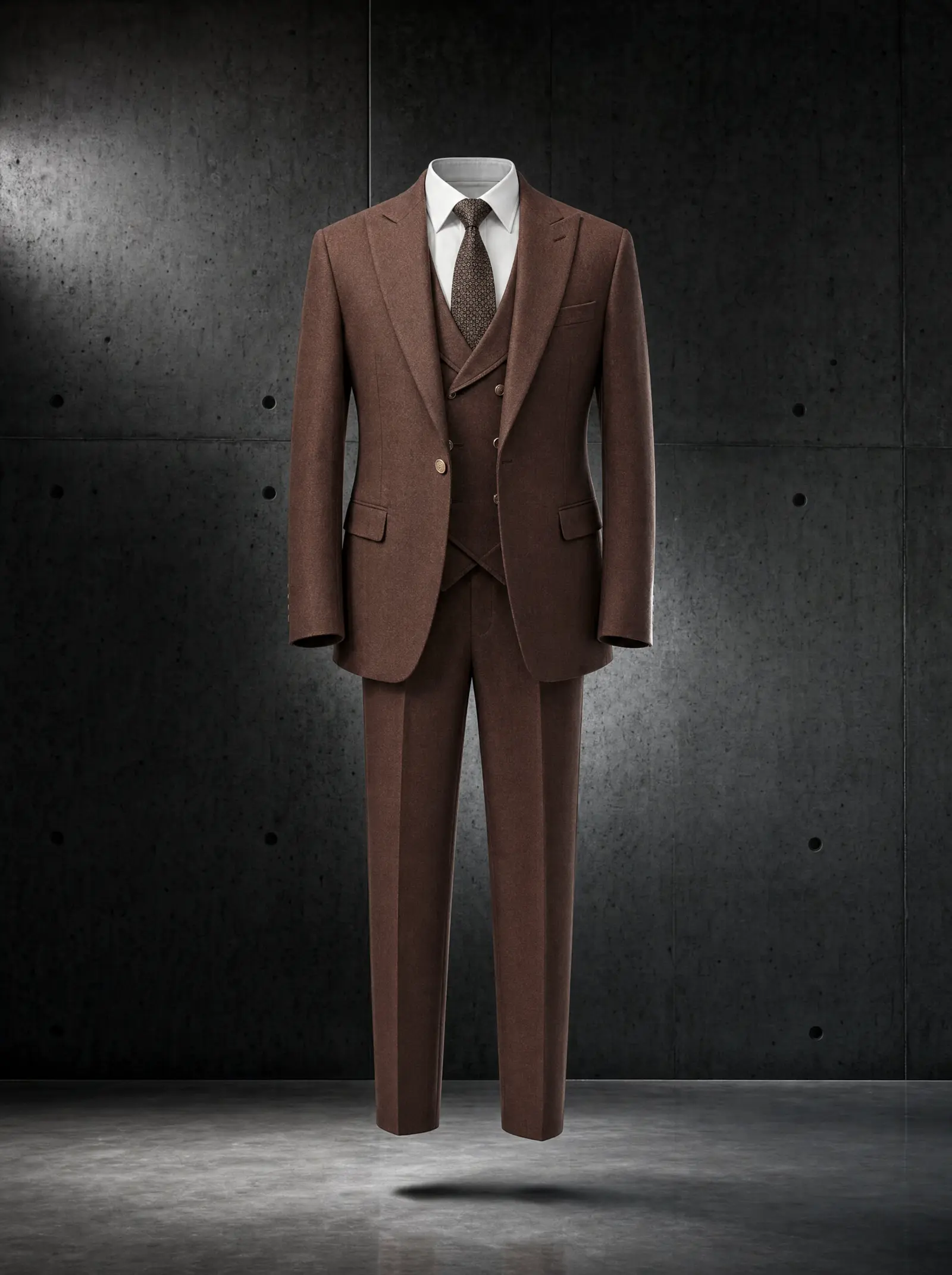 Coffee brown Ashford three piece suit