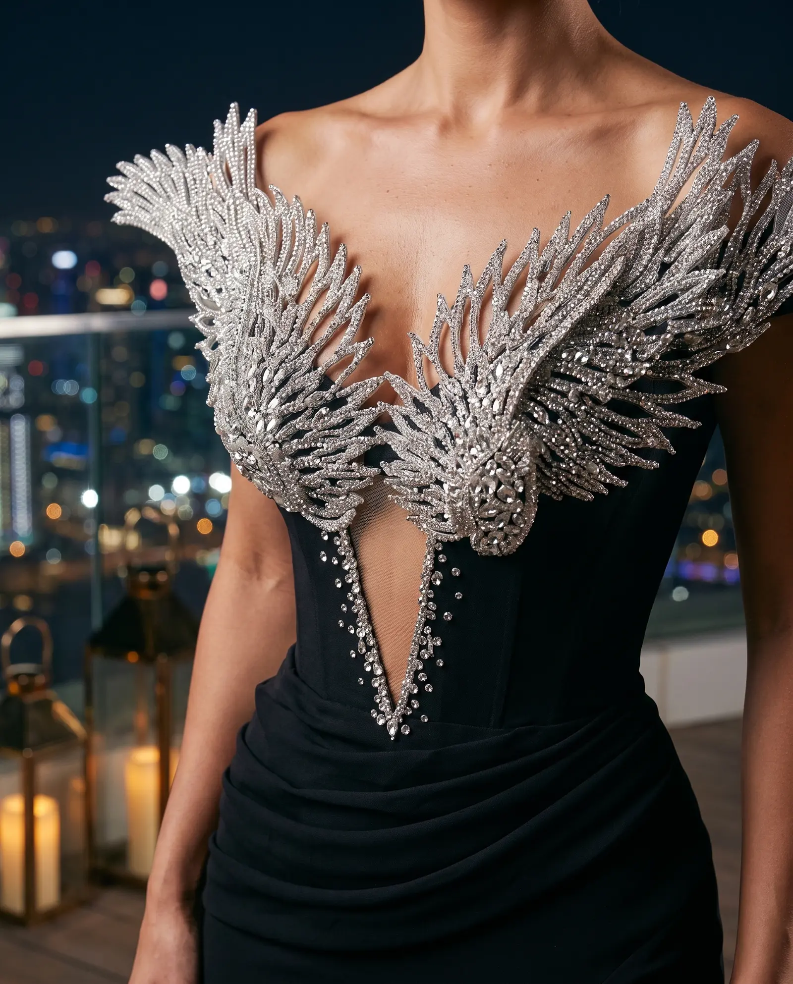 Black Seraph gown occasion photograph