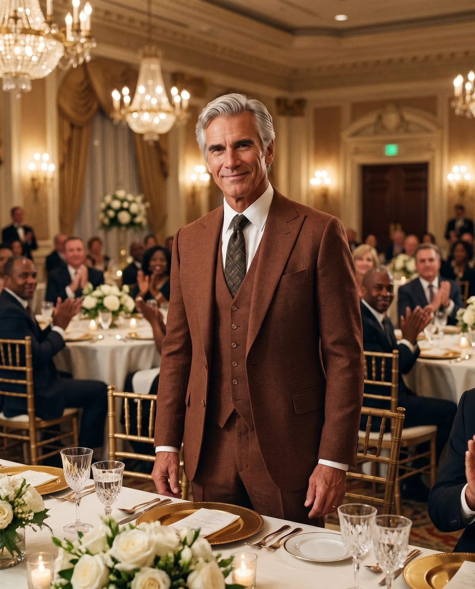 Rust Hebron three piece suit