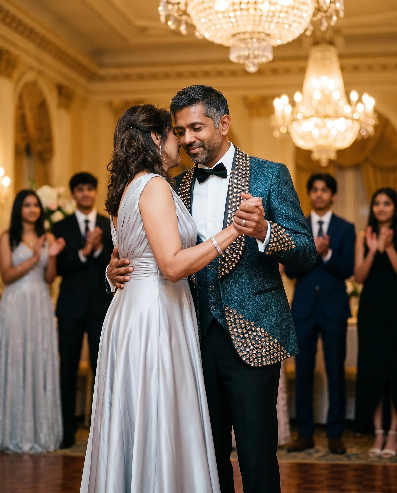 Emerald and gold Trident tuxedo