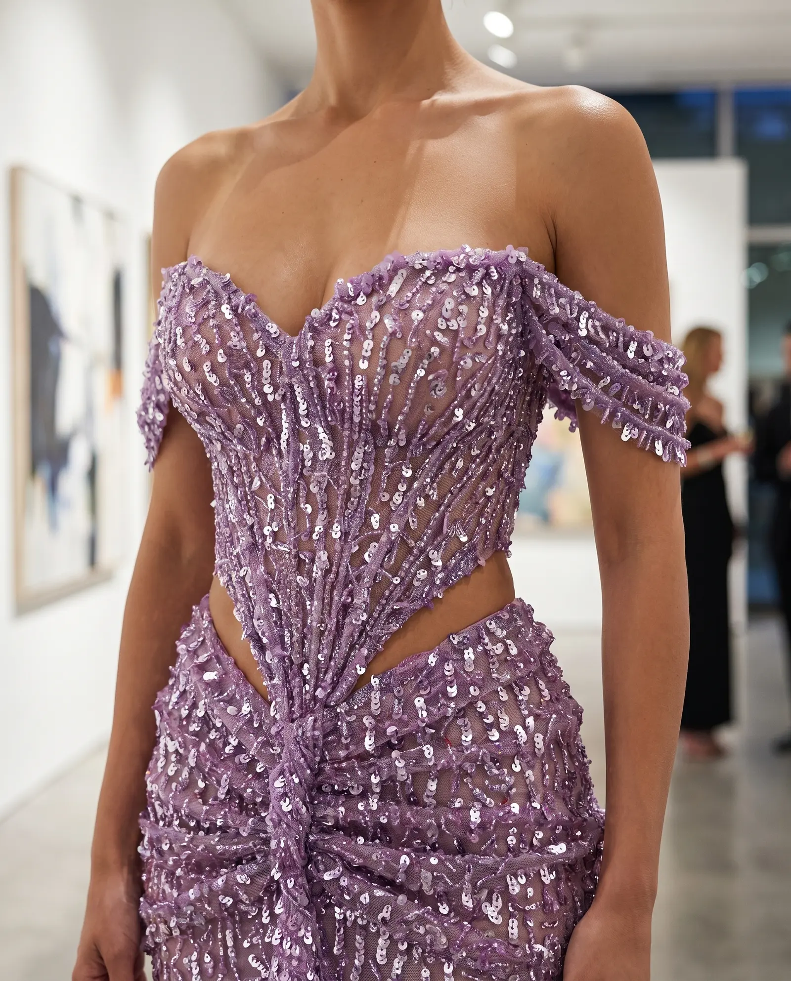Lilac Iris mermaid gown occasion photograph