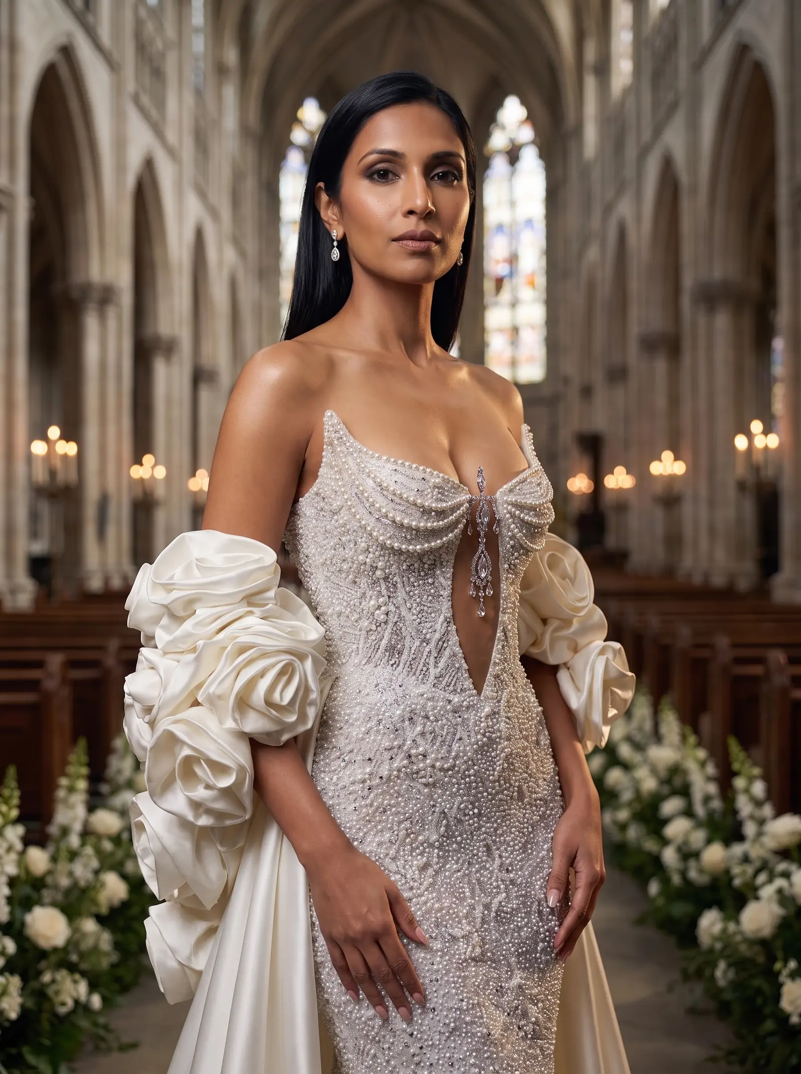 Ivory pearl Eternity bridal gown occasion photograph