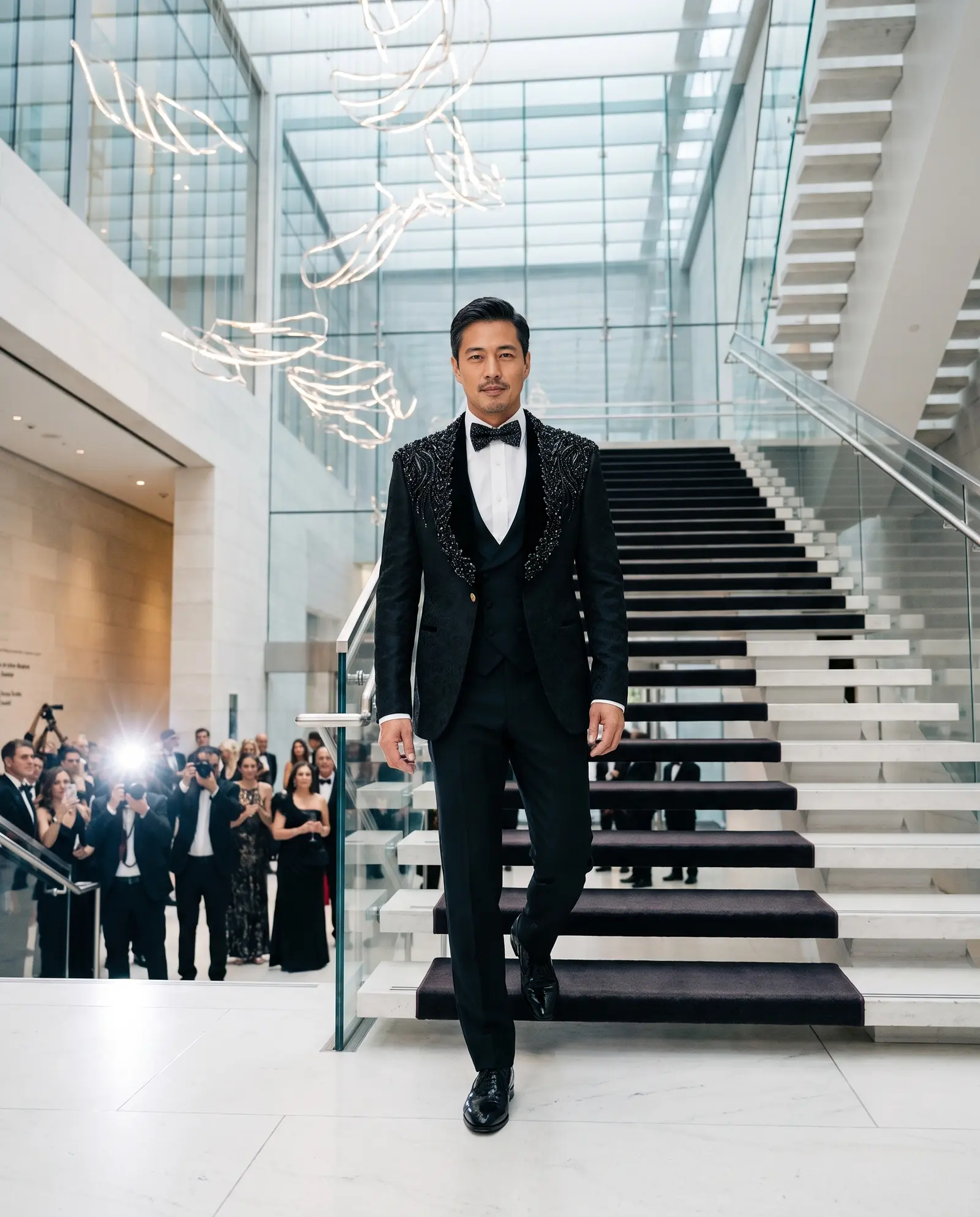 Black jet Epaulette tuxedo