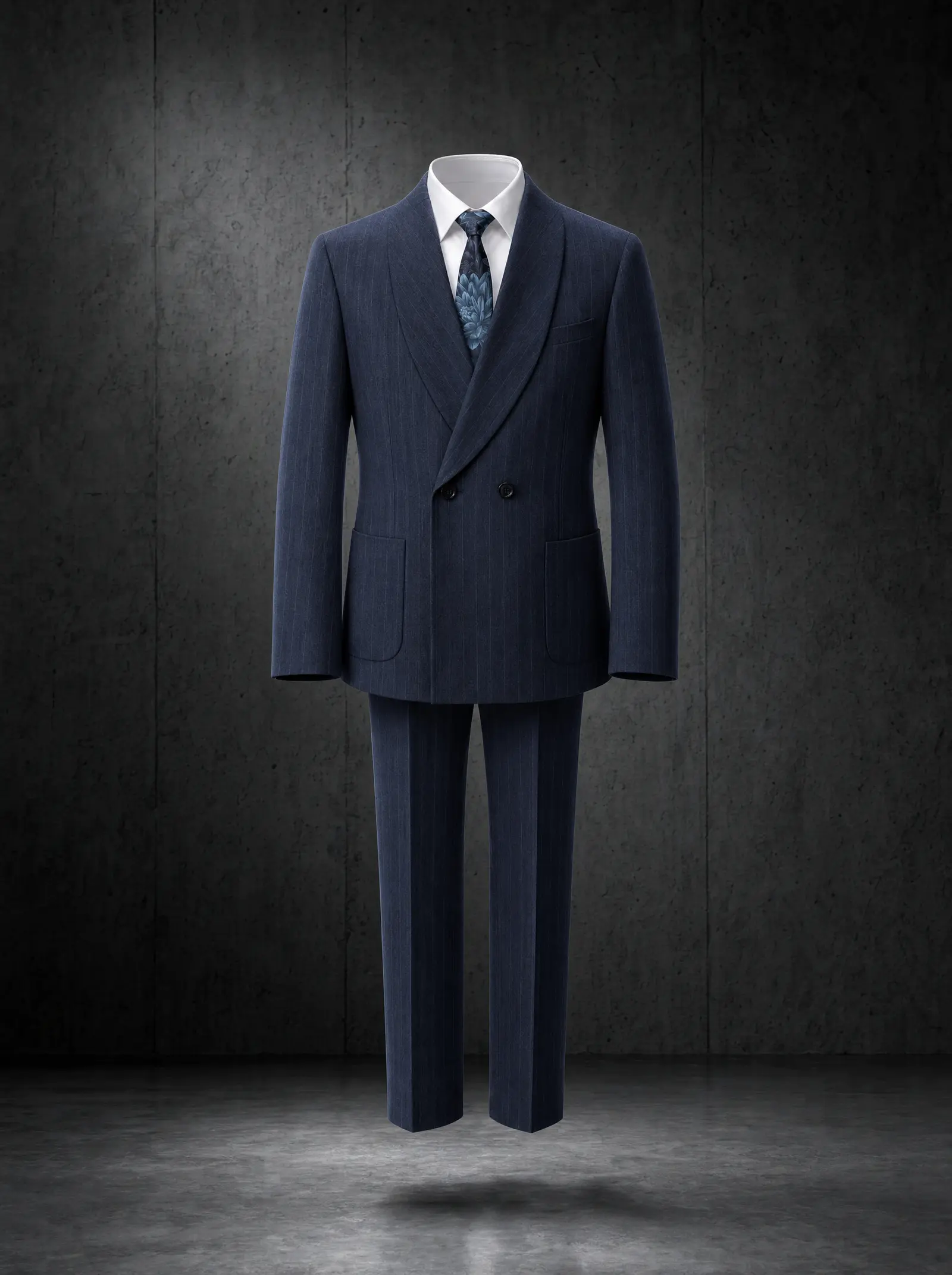 Navy pinstripe Wellesley suit