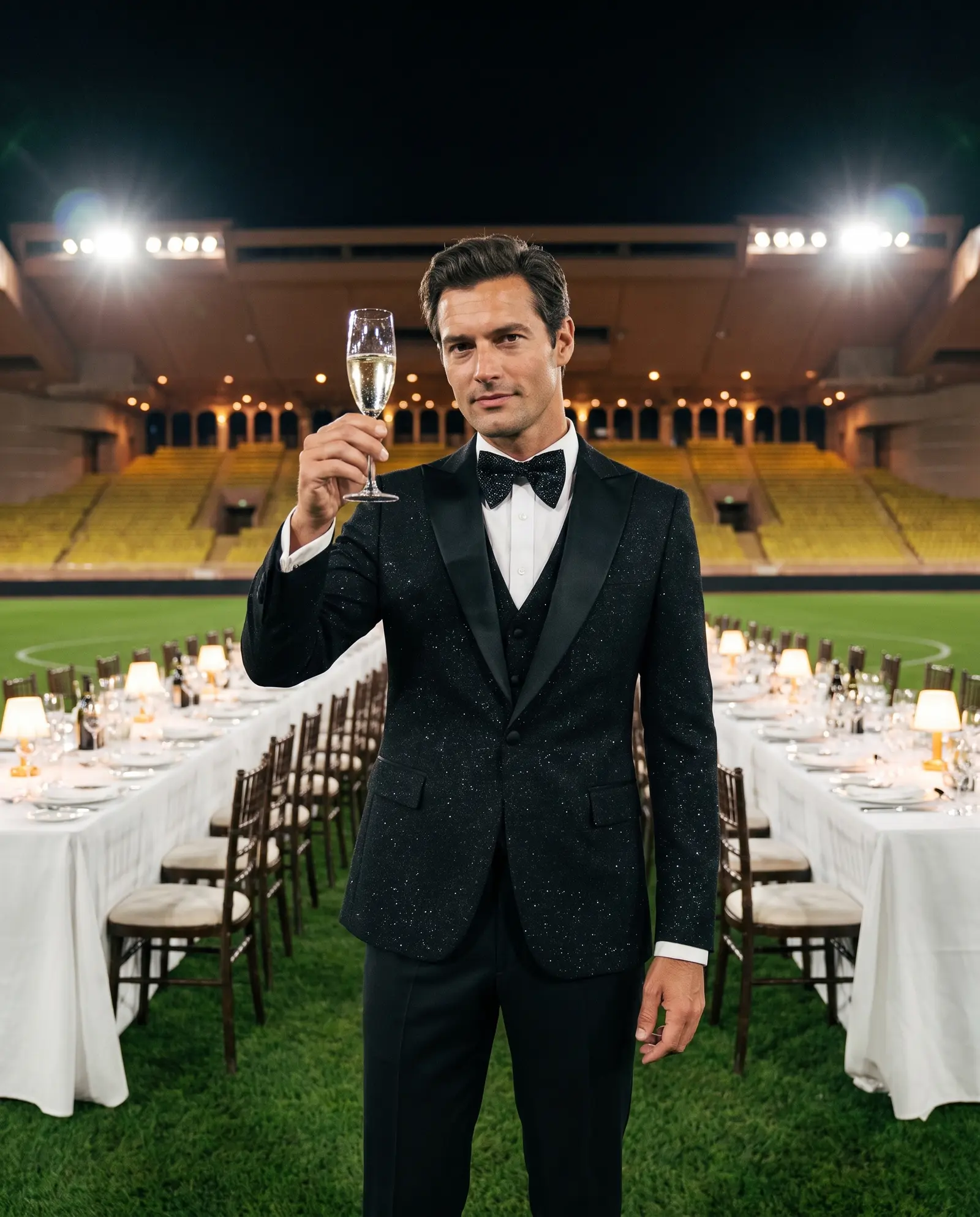Black speckle Monaco three piece tuxedo